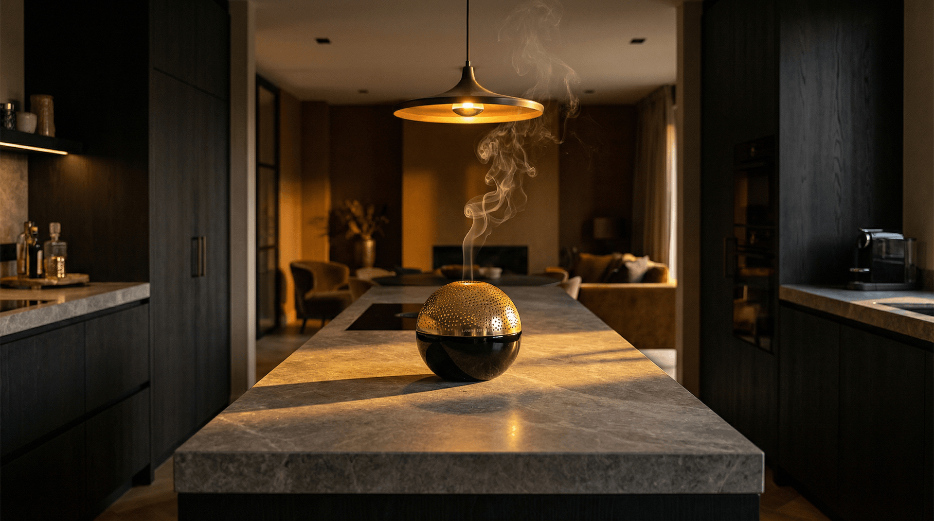 Maison Berger Paris catalytic lamp on a stone surface