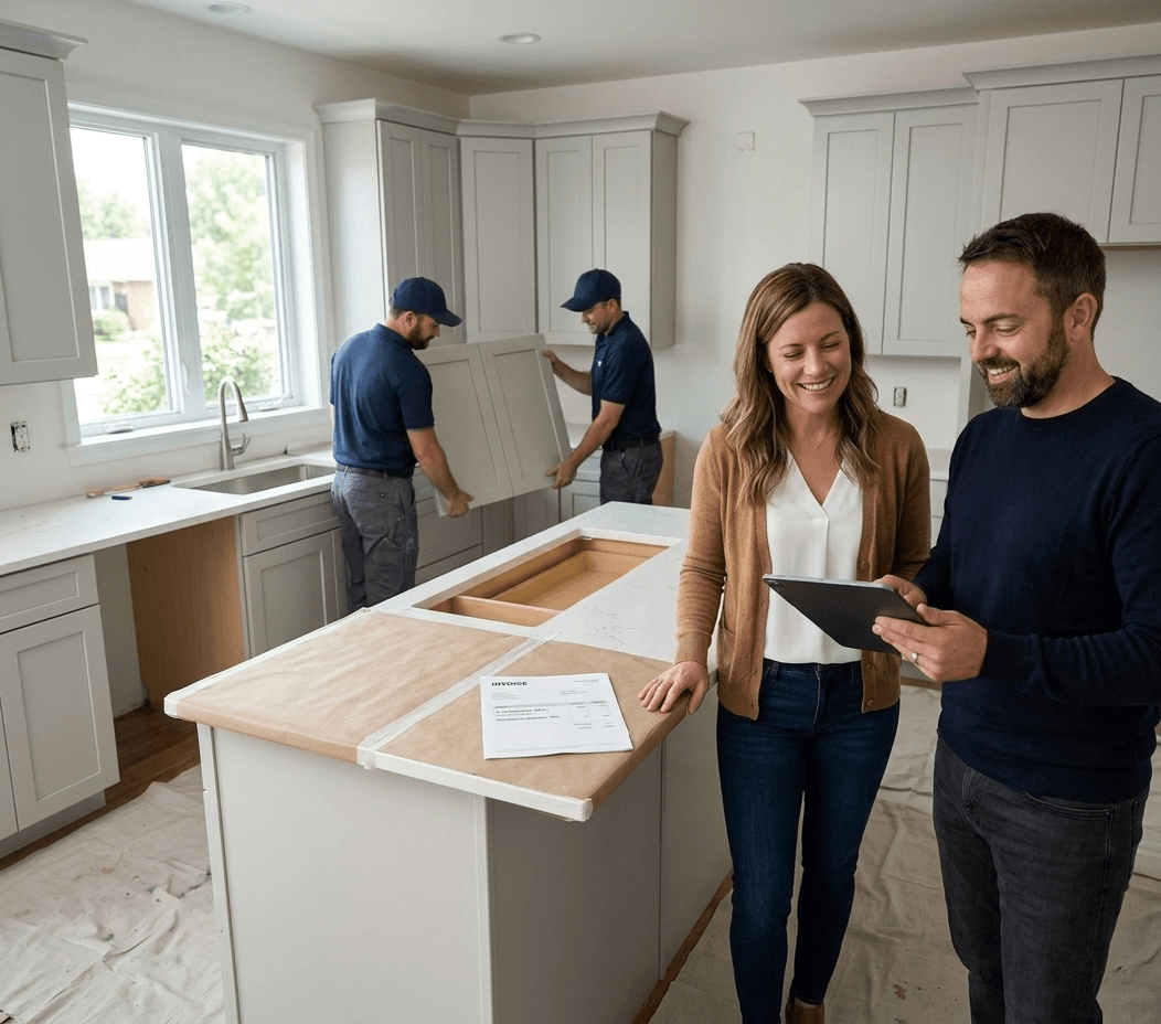 Installation, final styling, and sign-off at Interiors on Main