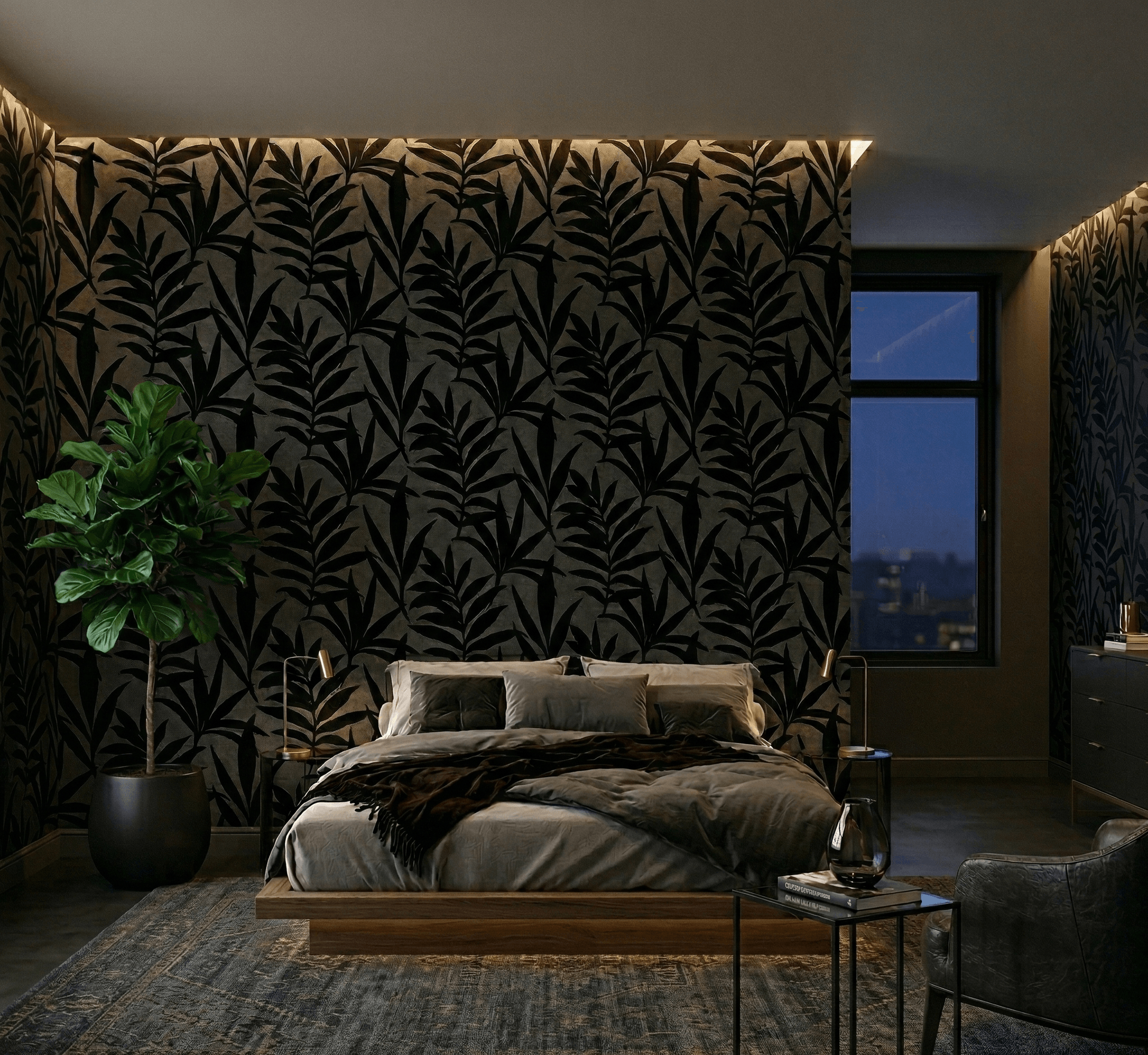 Home decor and rug styling vignette by Interiors on Main