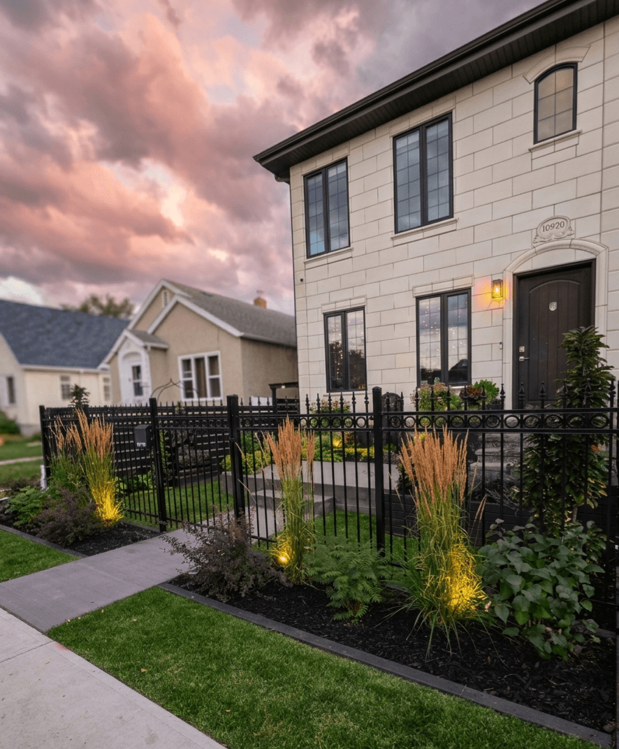 Architectural front garden concept by Interiors on Main