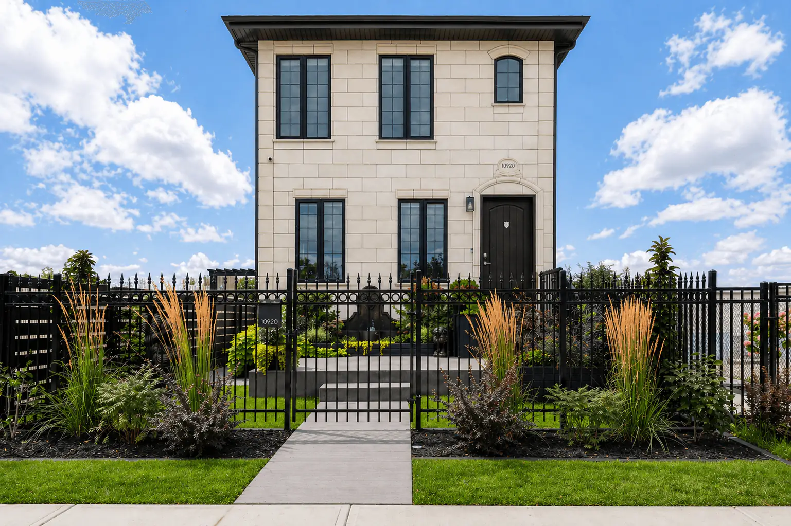 Architectural front garden concept by Interiors on Main