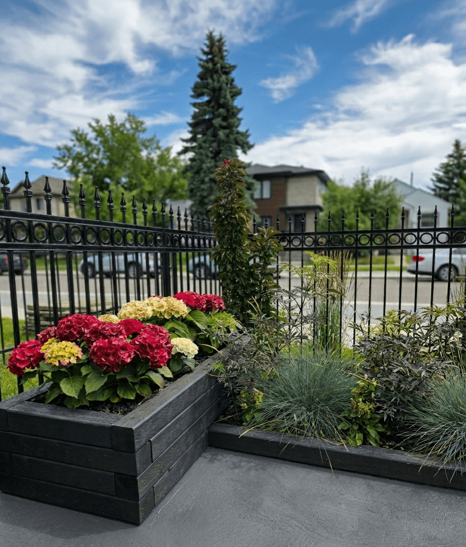 Detailed planter and planting palette concept by Interiors on Main