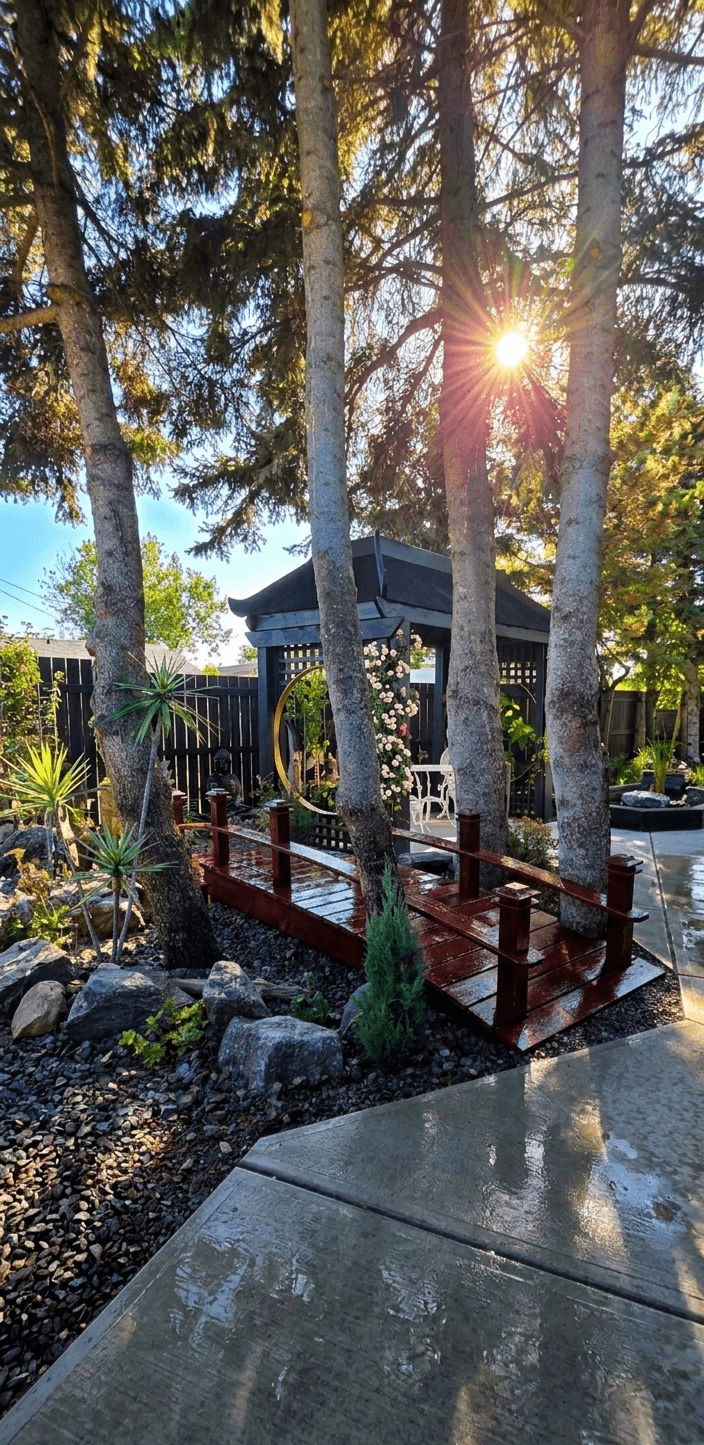 Lakehouse courtyard bridge concept by Interiors on Main